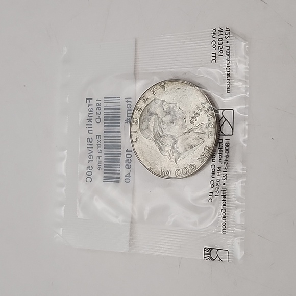 1963-D Franklin Silver Half Dollar Extra Fine - Picture 2 of 5